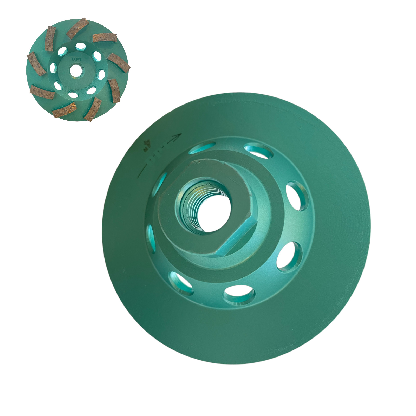4 Inch Turbo Diamond Cup Wheel for Angle Concrete Masonry Grinder 9 segments