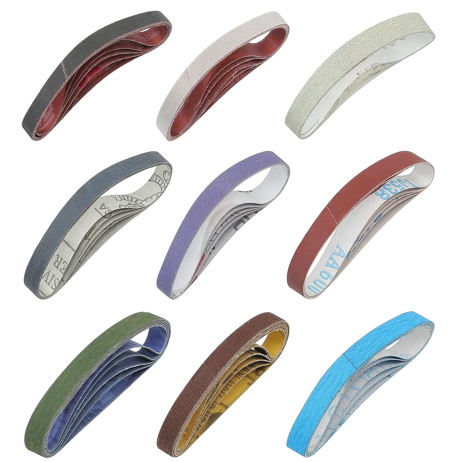 45 Pcs 1/2″ x 12″ Replacement Sharpening Belt Kit for Official Work Sharp Kni…