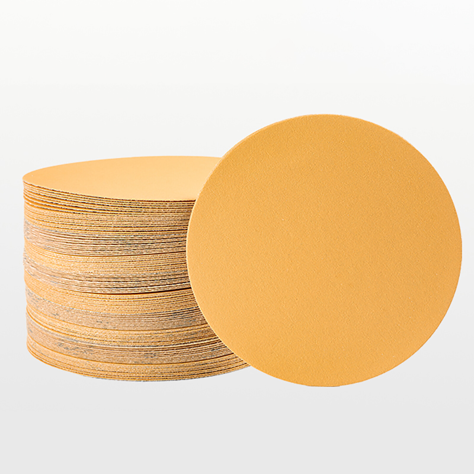 75mm Dry Sanding Discs 3 inch Rounded Sandpaper Pads Grit 40~1000 No Hole Yellow