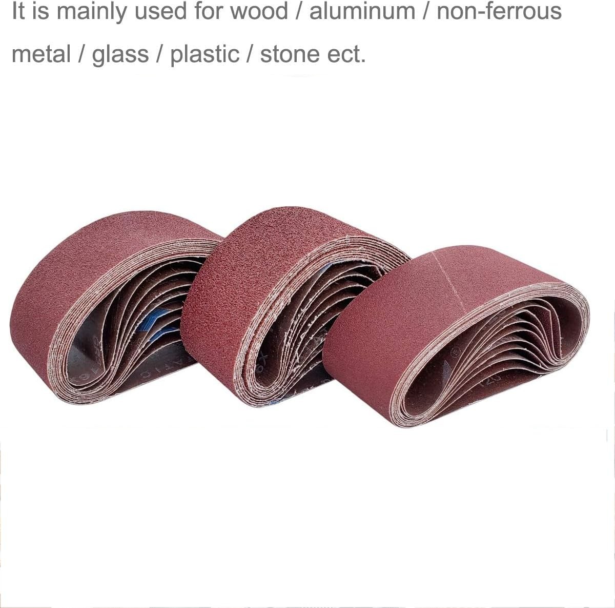 Sackorange 20 PCS 2.5 inch x 14 Abrasive Sanding Belts – 5 x 14