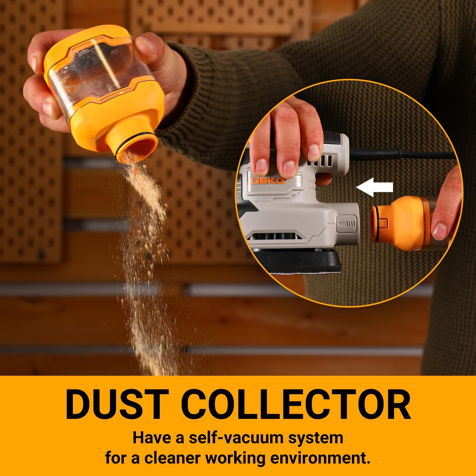 Detail Sander: DEKOPRO 1.5A Multi-Function Mouse Sander Electric Tool…