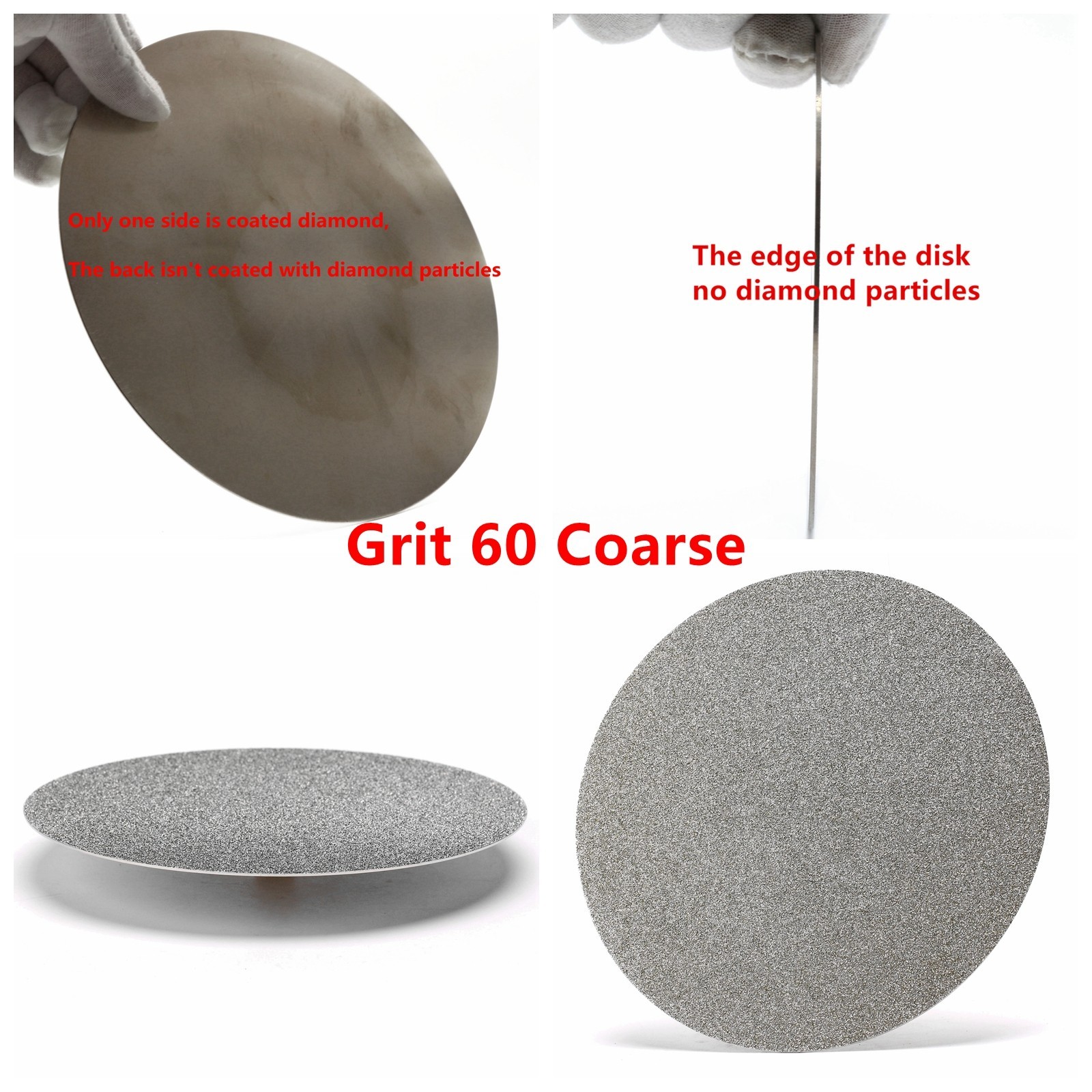8″ Diamond Grinding Disc Grinder Wheel No Hole Polishing Flat Lap for Jewel Rock