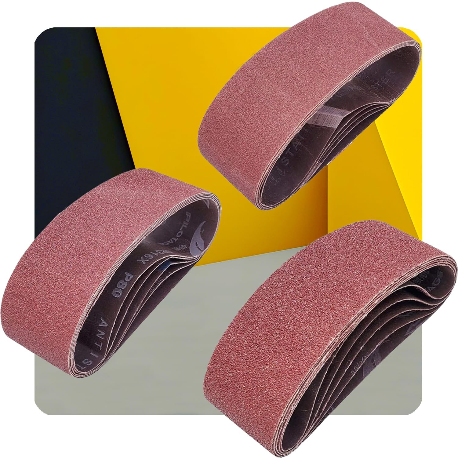 15 Pack 3×21 Inch Sanding Belts 40 80 120 Grit Aluminum Oxide Belt Sander Set