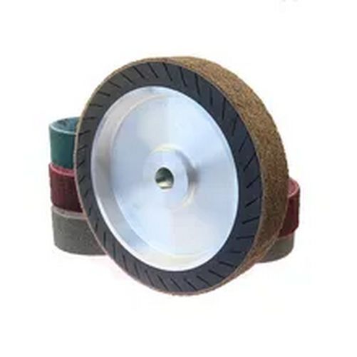 250*50mm Centrifugal Rubber Contact Wheel 10″ for Sanding Belts on Motor Grinder