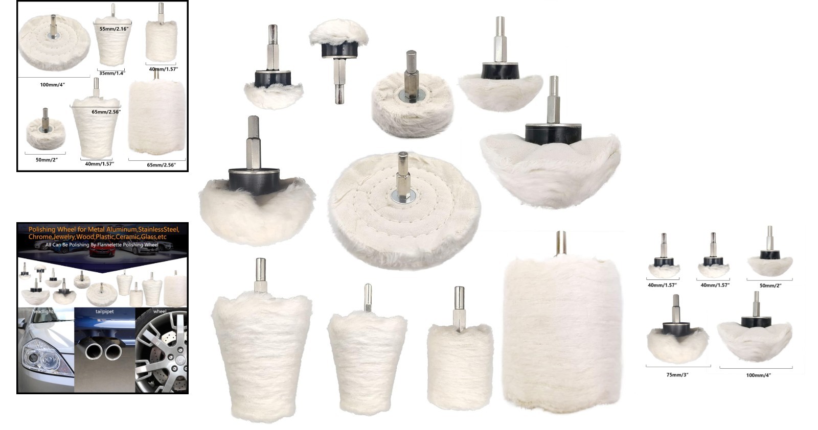 Professional Quality Polishing Wheels for Drill – 11-Piece Multi-Material Set