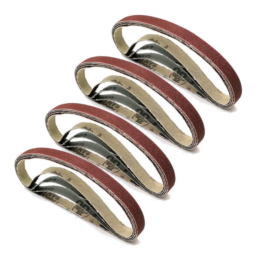 3/8 x 13 Inch Sanding Belts, 4 Each of 320/400/600/800/1000 Fine Grits, Belt …