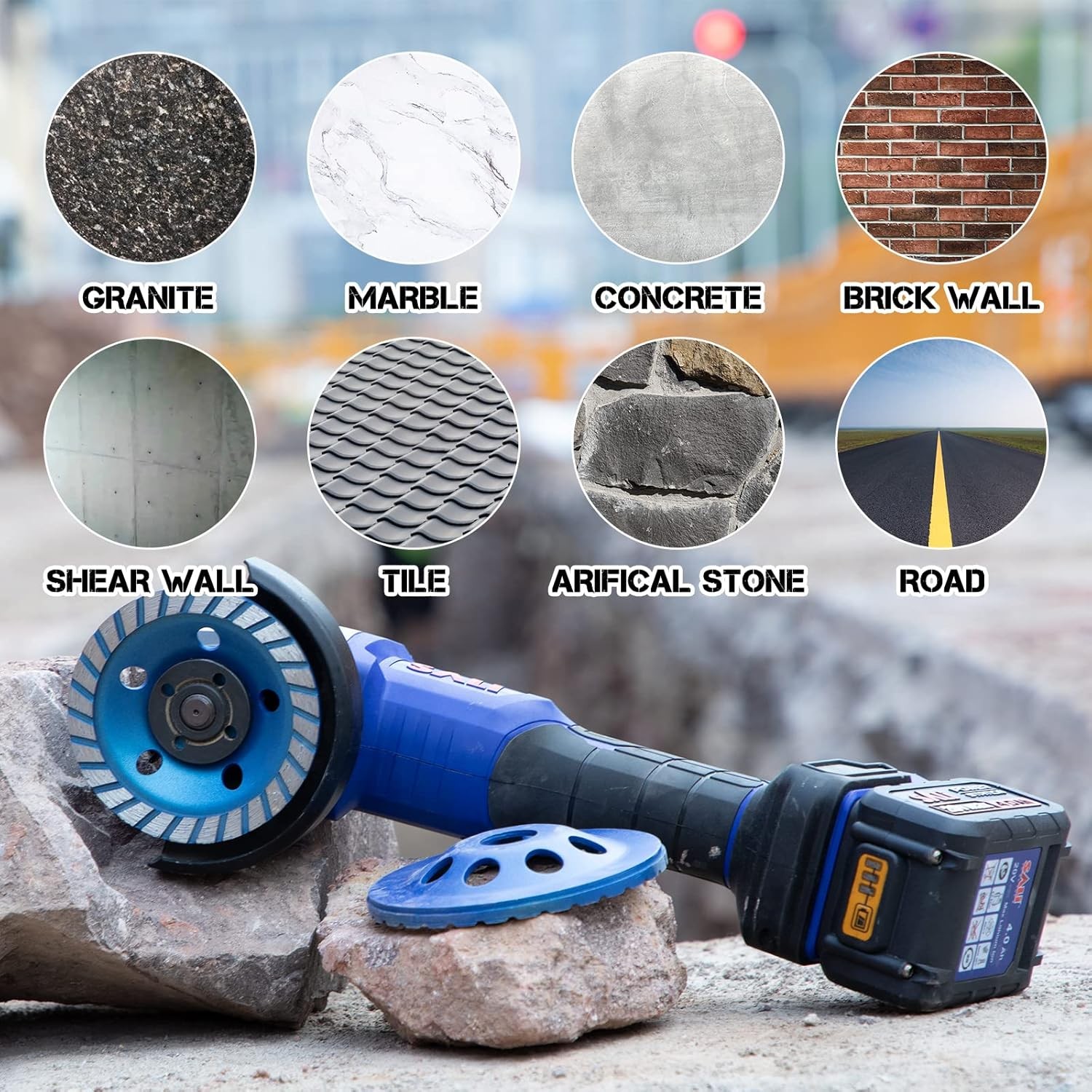 SALI Diamond Concrete Grinding Wheel 4 1/2 inch for Polishing and Cleaning Stone