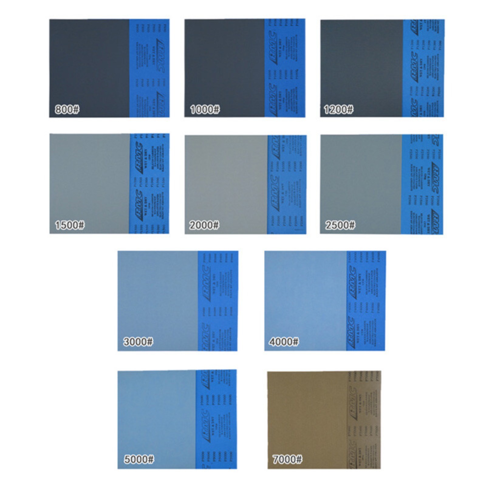 Wet and Dry Sandpaper Sanding Sheets 400 – 7000 Grit 230x280mm Fine Sand Paper
