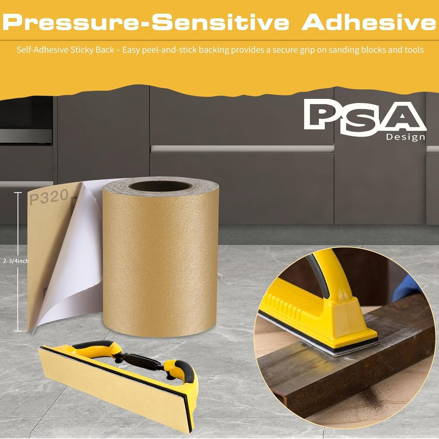 80, 180, 320 Grit PSA Longboard Sandpaper Kit, Total 15 Yards, 2-3/4″ Wide, C…