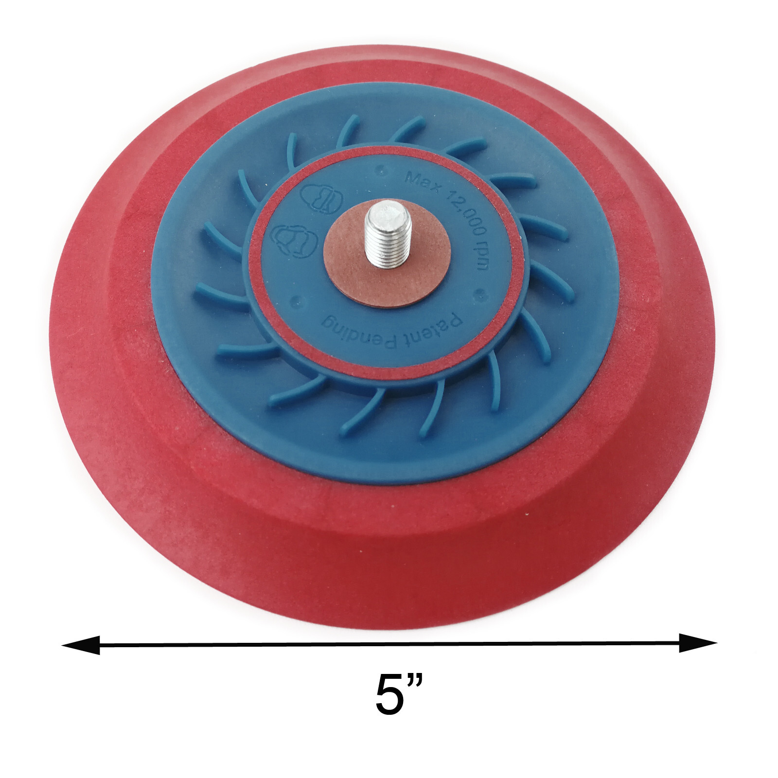 5” Vinyl Face PSA Sanding Backing Pad 24 Thread Mounts For DA Sanders (2 PACK)