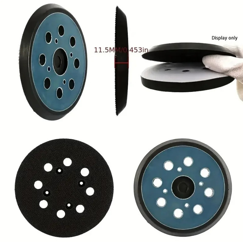 1pc 125mm (5in) Orbital Sander Pad with 8-Hole Hook & Loop Backing – NEW