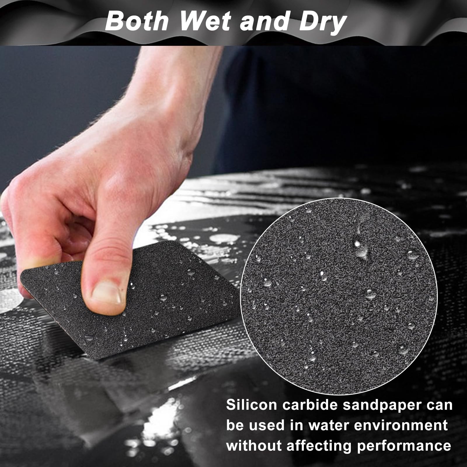 Shineboc 2000 Grit Sandpaper Roll, 3-2/3″ Wide 11 Yard Wet 3.6 inch, Black