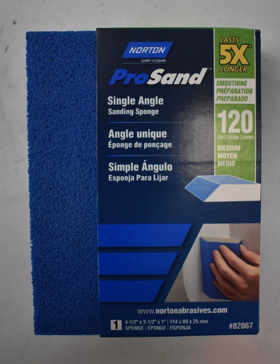 Lot of 16 Norton Saint Gobain ProSand Single Angle Sanding Sponges 120 Grit Med