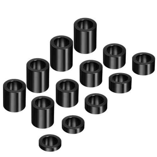 13pcs Axle Reducer Spacer Set 1-1/8″ Wheel Spacer OD 1-1/8″ x Bore 3/4″ Black