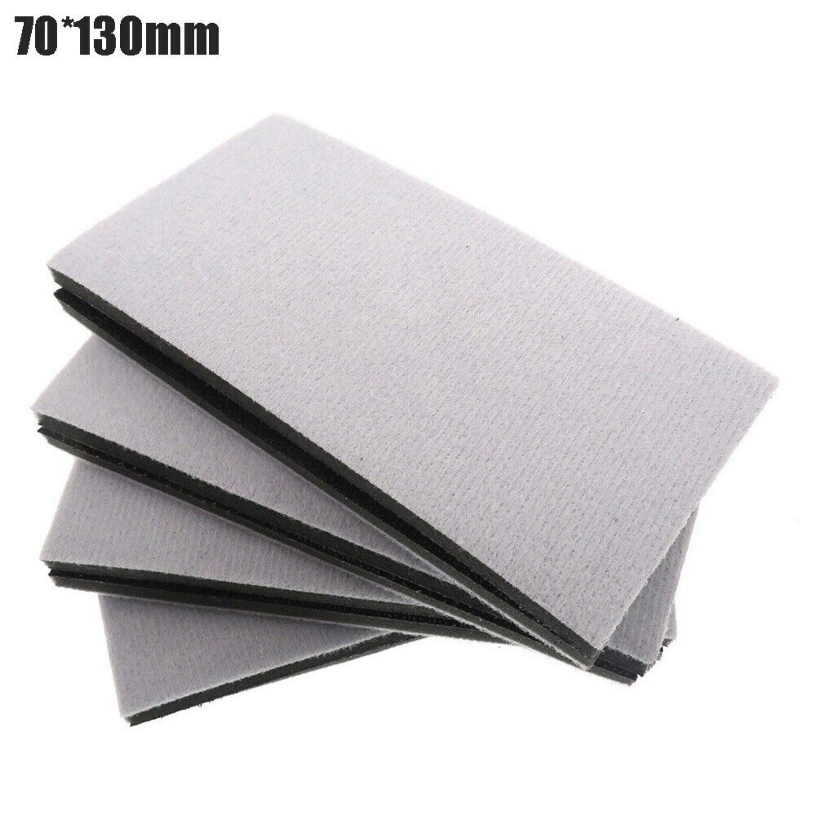 70mmx130mm Soft Foam Interface Pad Hook & Loop Backing Pads 6mm Thick Polishing