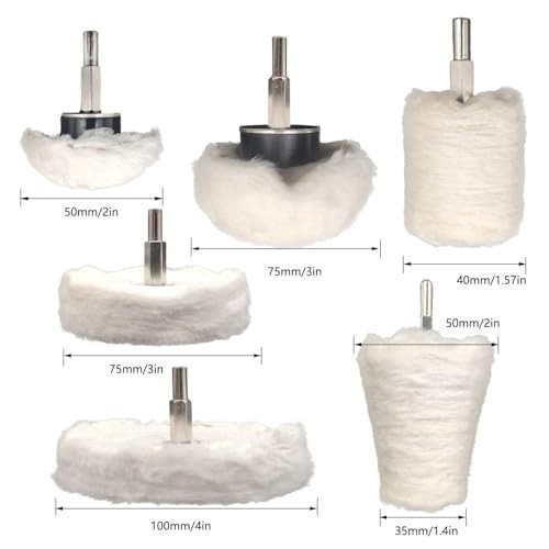 6 pcs Buffing Wheel for Drill,Buffing Pad Polishing Wheel Kits,Wheel Shaped P…