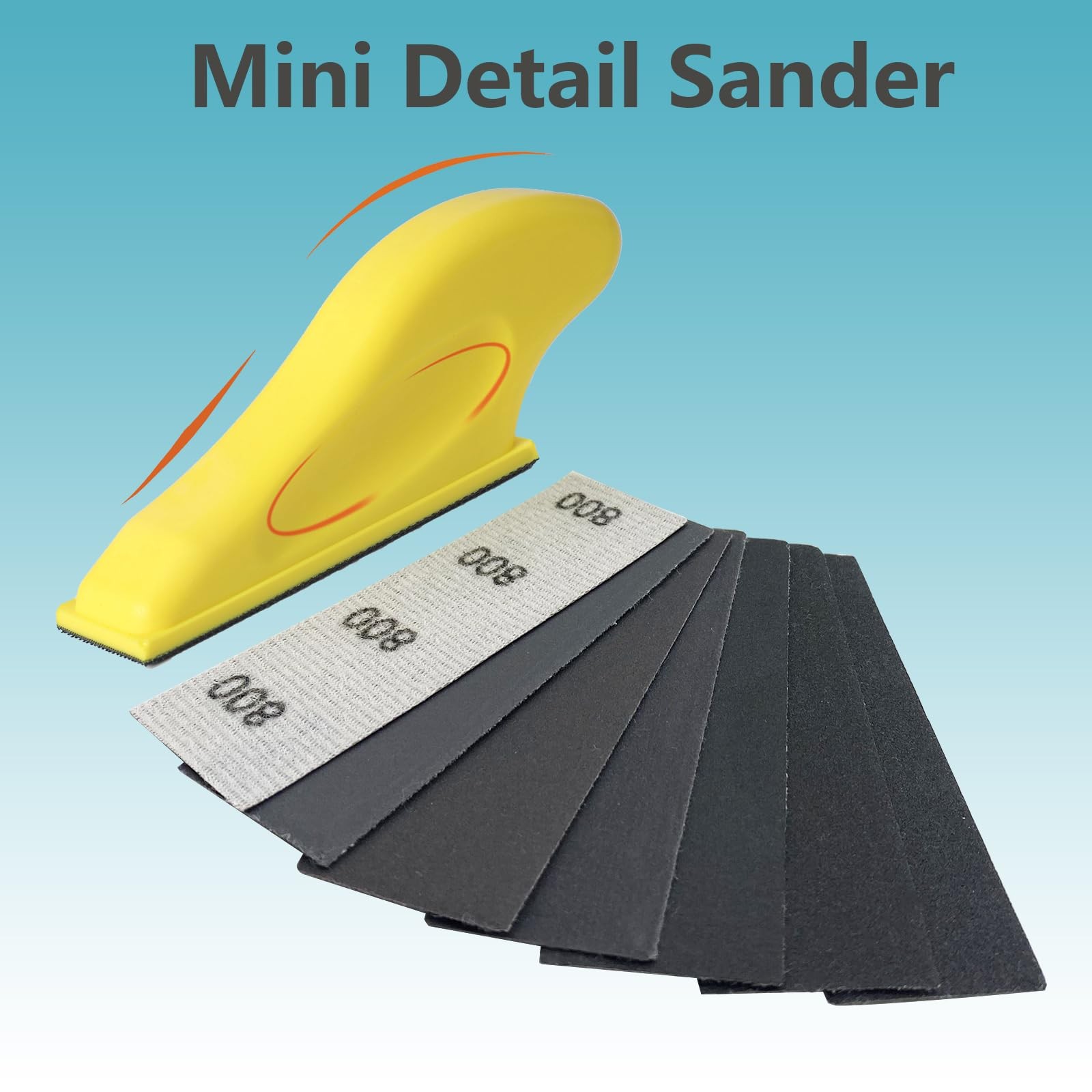 Micro Detail Sander Paper Kit 90 PCS Wet Dry Sandpaper (Grit 320 5000, Grey