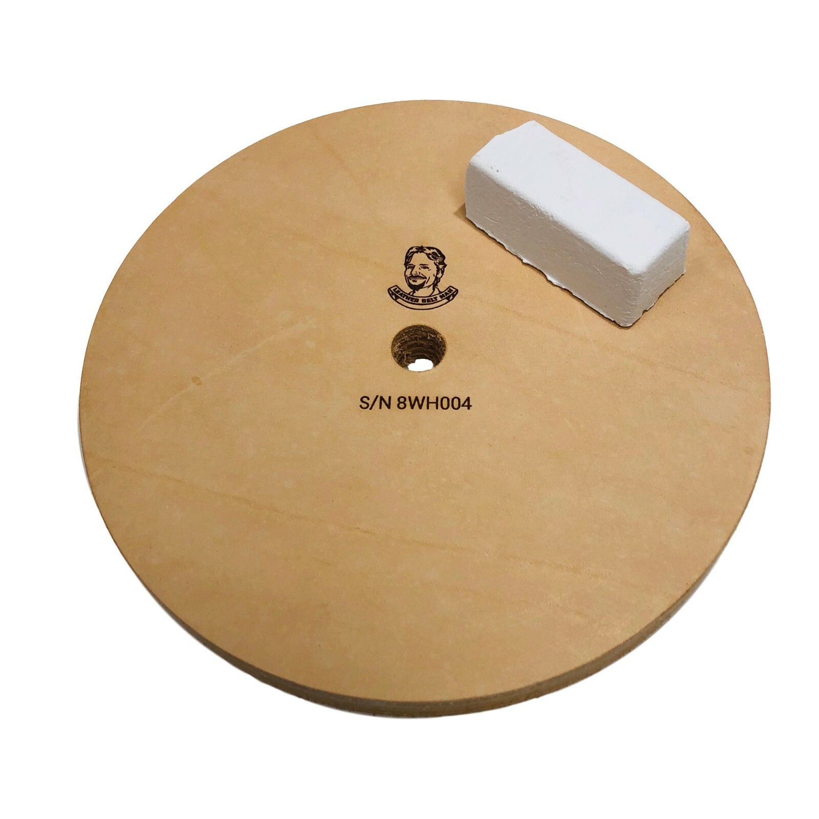 8″ (3/4″ Width) Leather Honing Wheel – Fits 5/8″ Arbor – Buffing Compound Incl