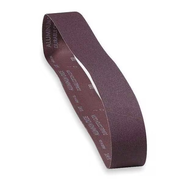 Sanding Belt, 1 in W, 42 in L, Coated, Aluminum Oxide, 120 Grit, Medium, R228