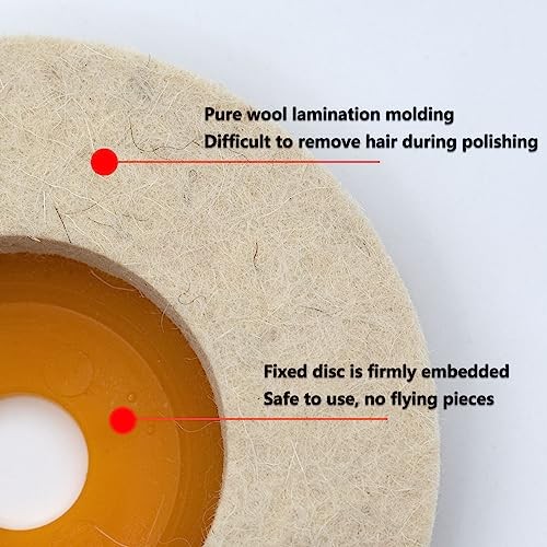 10 Pcs 4.5 Inch Wool Felt Polishing Wheel Disc,Wool Polishing Wheel 10pcs 4.5″