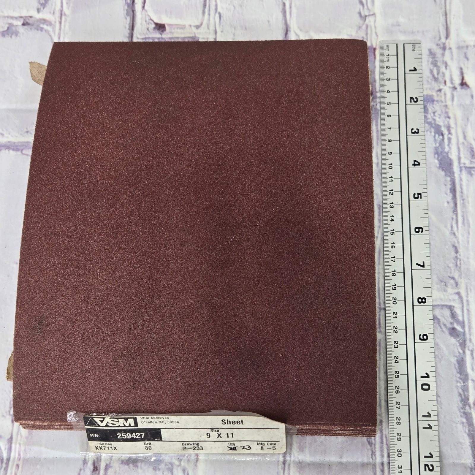 80 Grit Abrasive Sandpaper Sheets 9×11 Art Carpenter Metal Construction 23 Pcs
