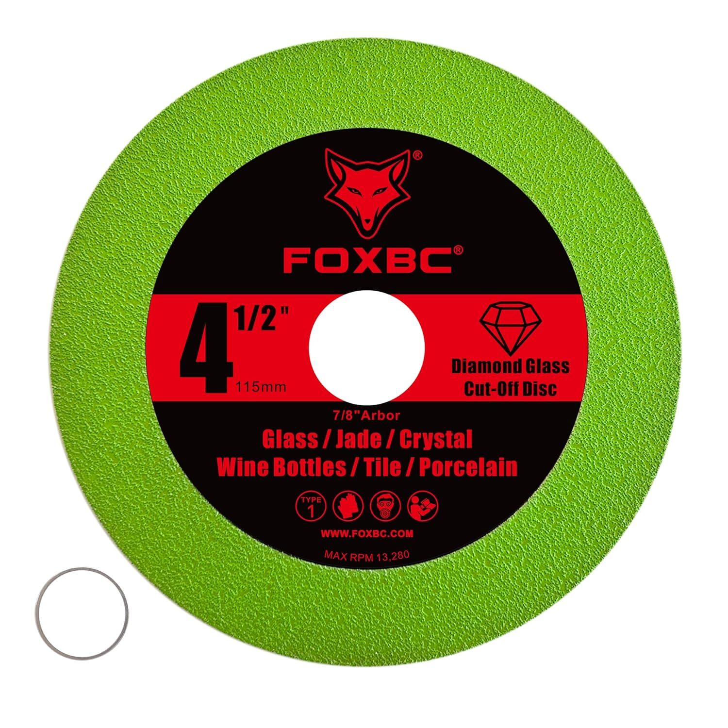 Glass Cutting Disc , 4-1/2 Inch Diamond Cut Off Wheel, 7/8″ Arbor – 3 Pack