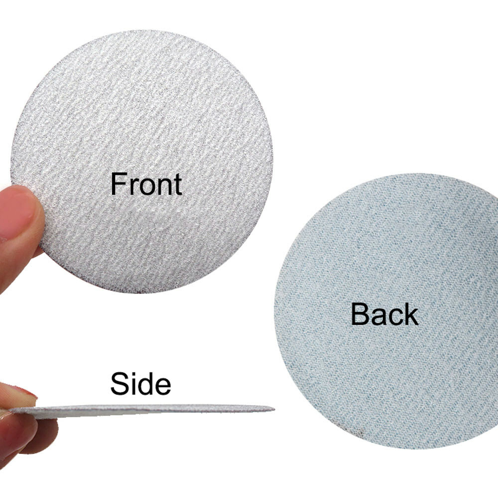 75mm Hook & Loop Sanding Disc 60-1200 Grit White Sandpaper Pads Orbital 3 inch