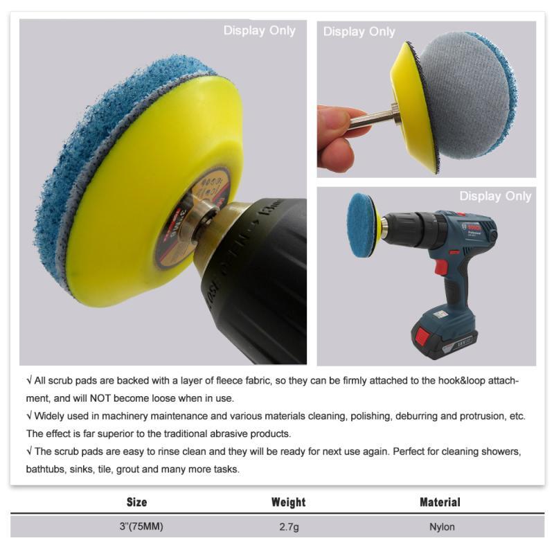 2″ 3″ 4″ Scouring Pad Hook & Loop Abrasive Cleaning Pad 240-3000 Grit Polishing