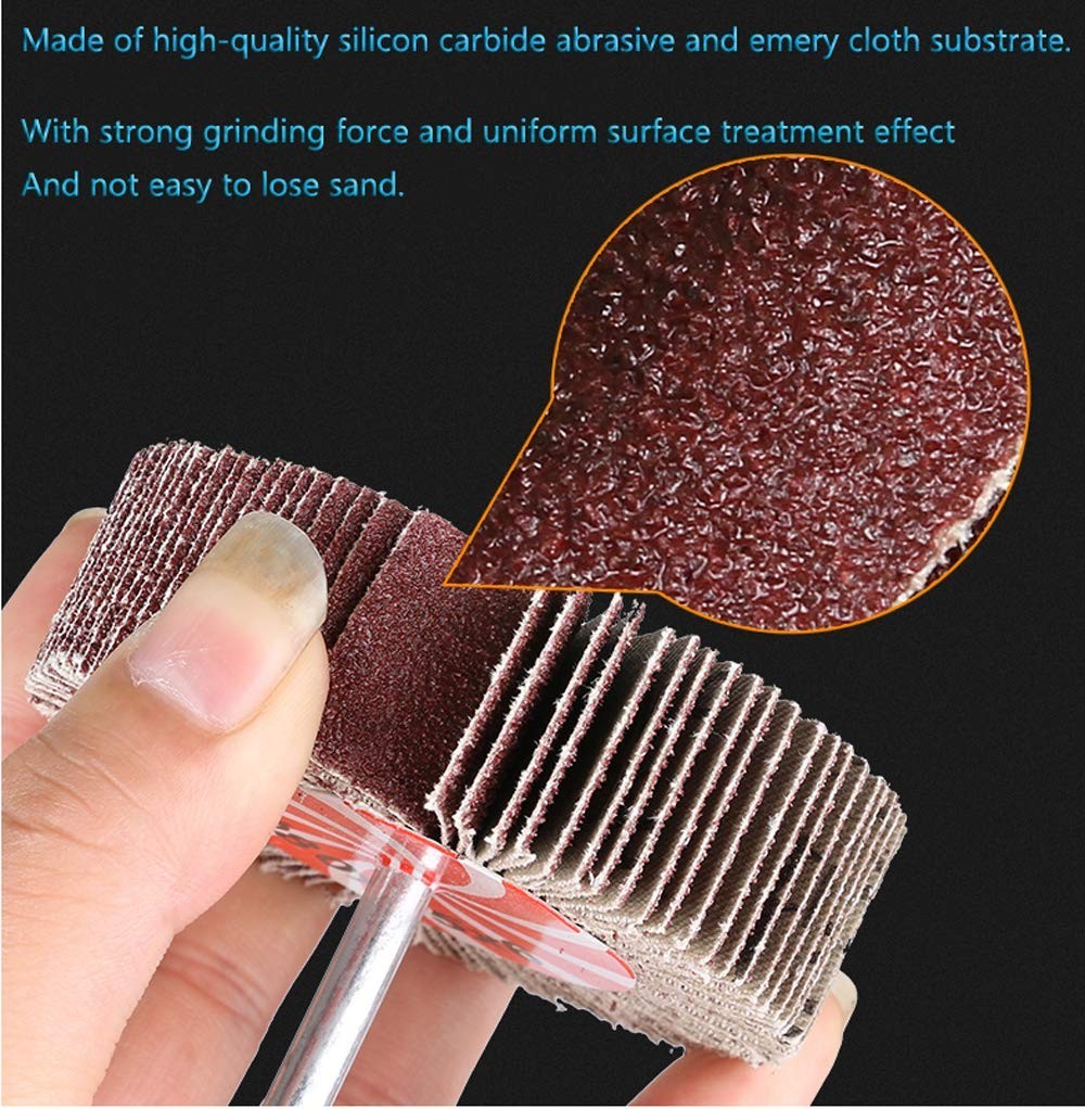 Abrasive Flap Wheel Sander Set 20 Pack Drill Flap Wheels for Metal Wood