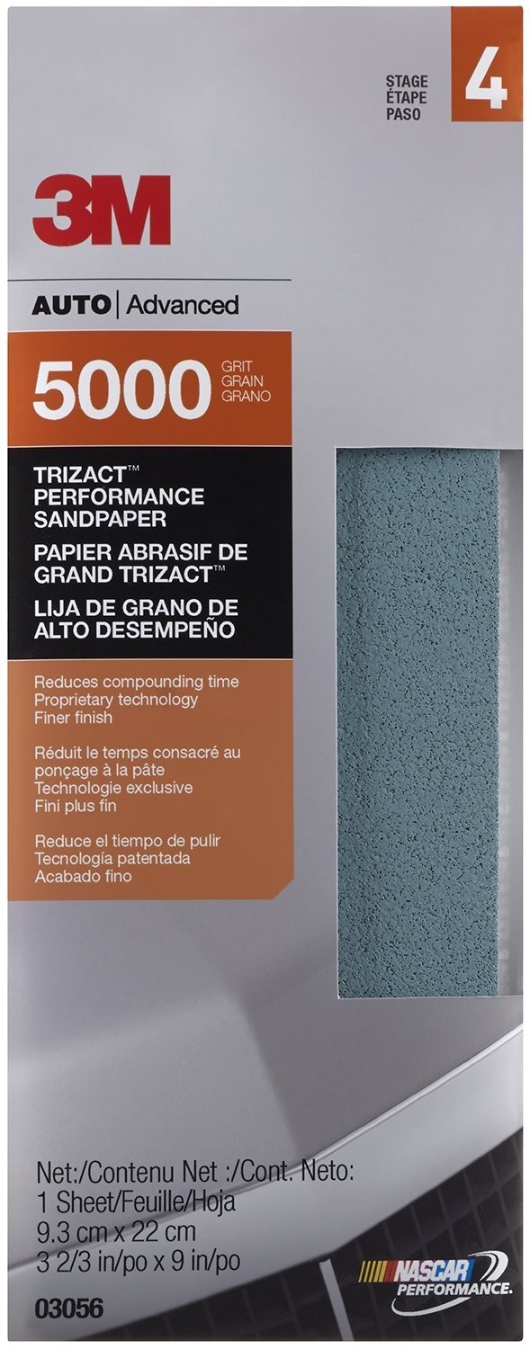 3m 3M-3056 Trizact Performance Sandpaper, 3-2/3 X 9, 5000 Grit