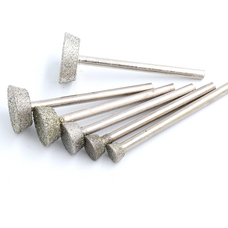 2.35/3mm Shank Diamond Grinding Head E Burr Bit Polishing Jade Carving Tools
