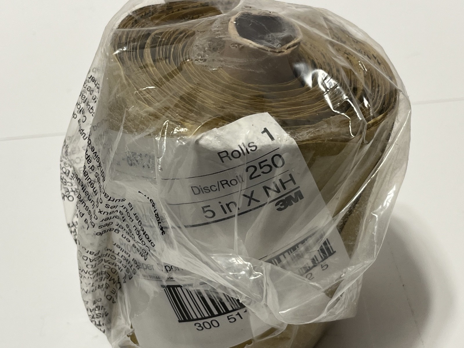 3M Stikit Paper Disc Roll 210U, P180 A-Weight, 5 In X NH, Die, 250 Discs/Roll