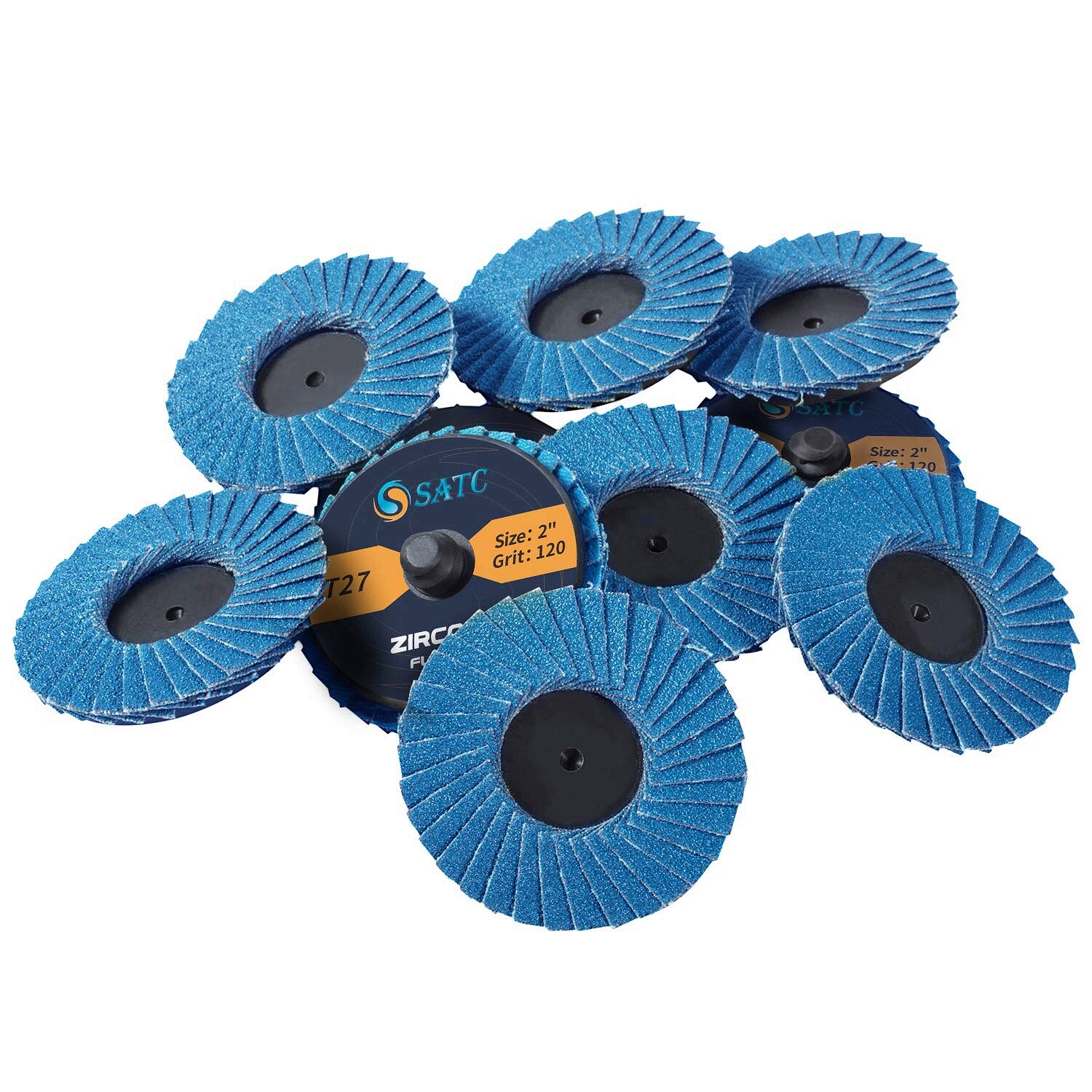 10PCS2in R-Type Roll Lock Flap Sanding Grinding Discs Wheels 120Grit Die Grinder