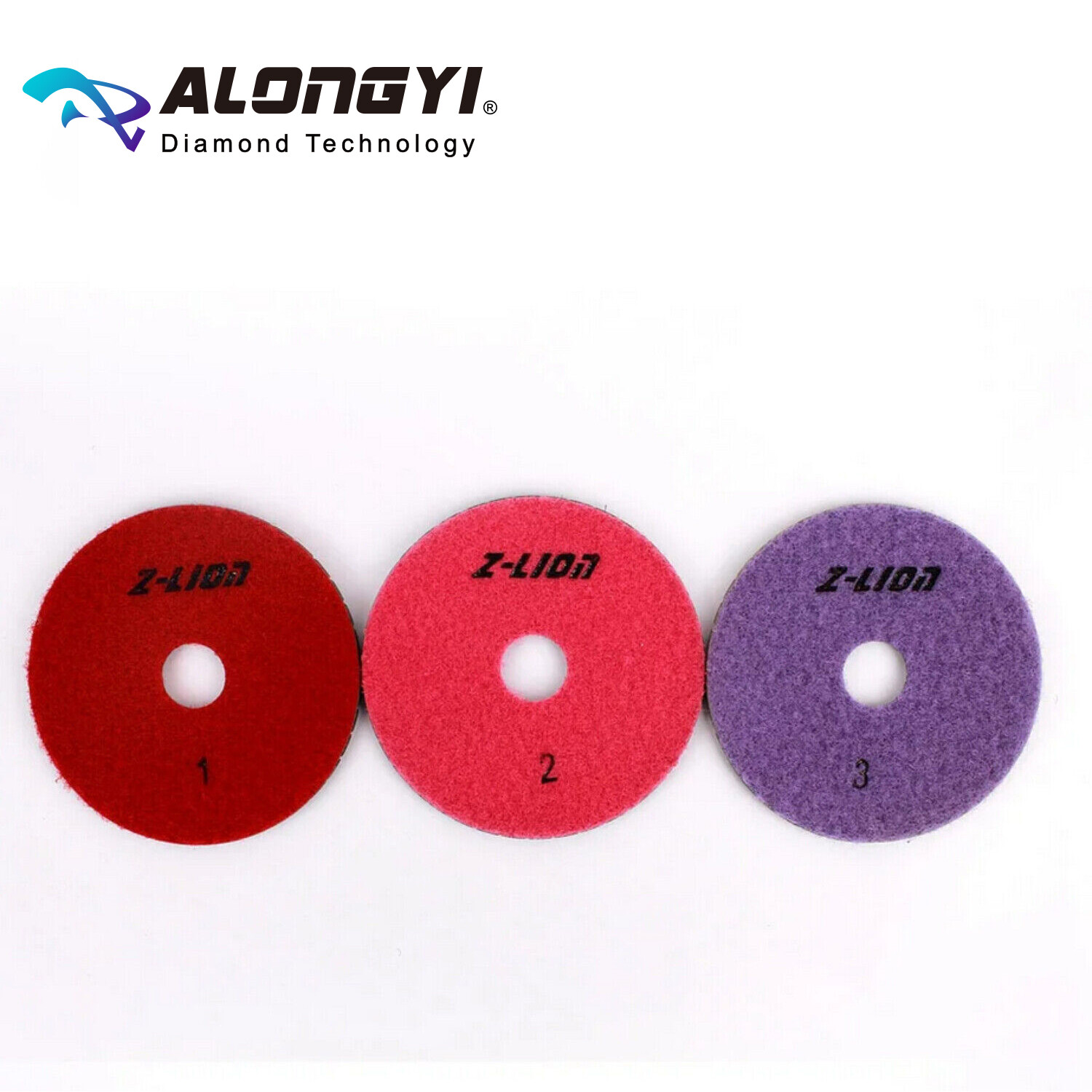 4 Inch 3 Steps Polish Pad Flexible Wet Diamond Polishing Wheels