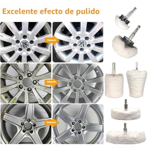6 pcs Buffing Wheel for Drill,Buffing Pad Polishing Wheel Kits,Wheel Shaped P…