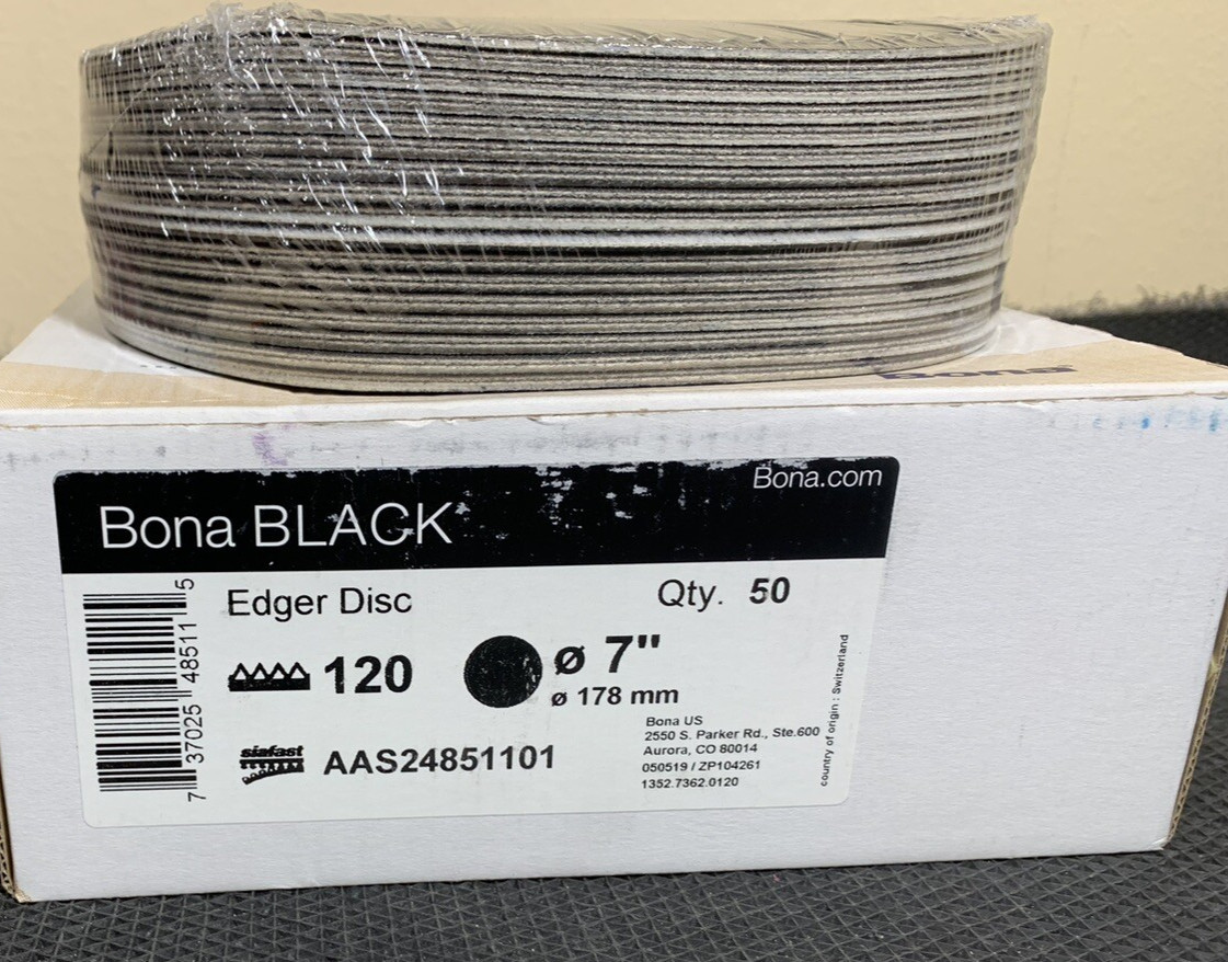 50 pcs discs BONA Black 7″ edger discs for bona flooring edger hardwood edging