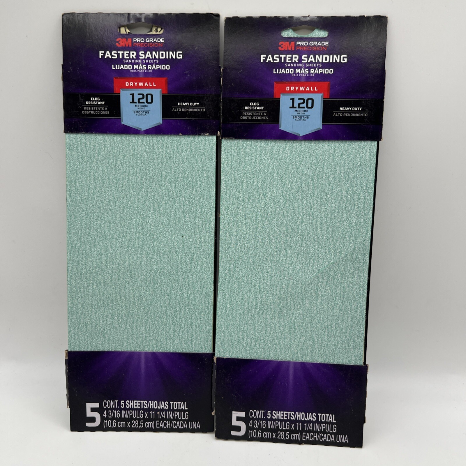 3M Pro Grade Faster Sanding Sheets 120 Medium Heavy Duty 2 Pack
