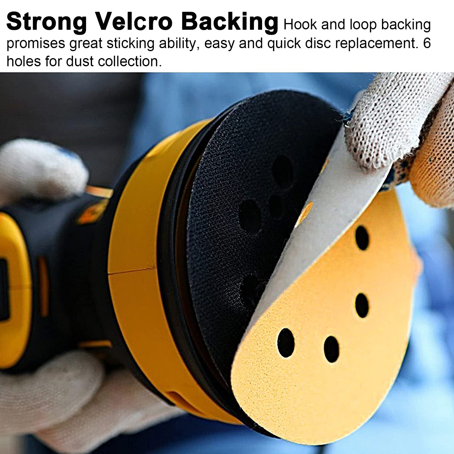 6 in Sanding Discs 80 120 220 320 400 Grit Hook Loop Orbital Sander Sandpaper