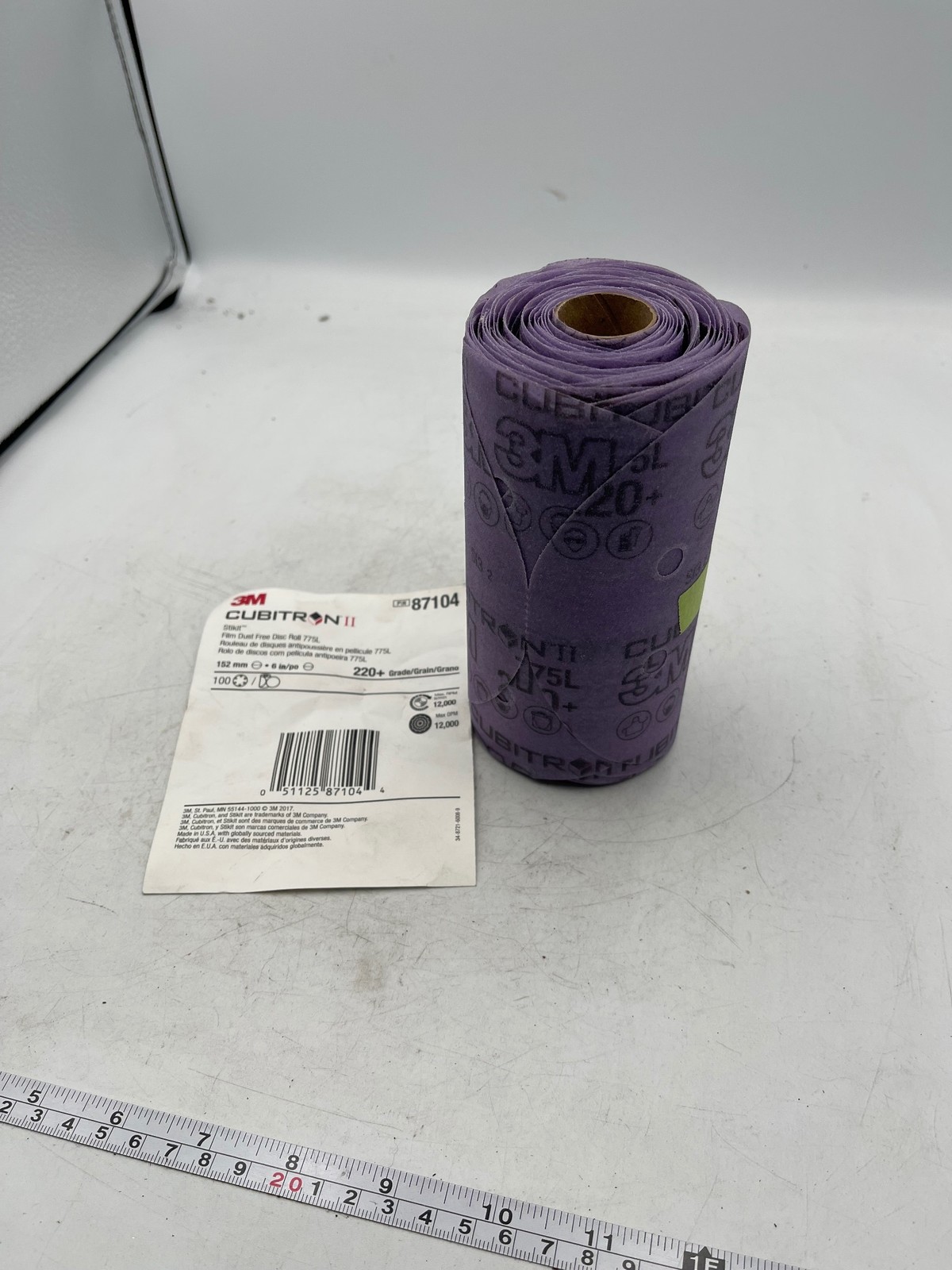 3M Cubitron II Stikit Dust Free Disc Roll 775L 220+ 152mm 6in PN87104