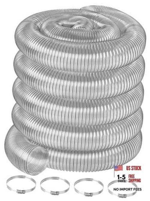 6″ x 50′ PVC Dust Collection Hose, 6 Inch Dust Collector Hose for Shop