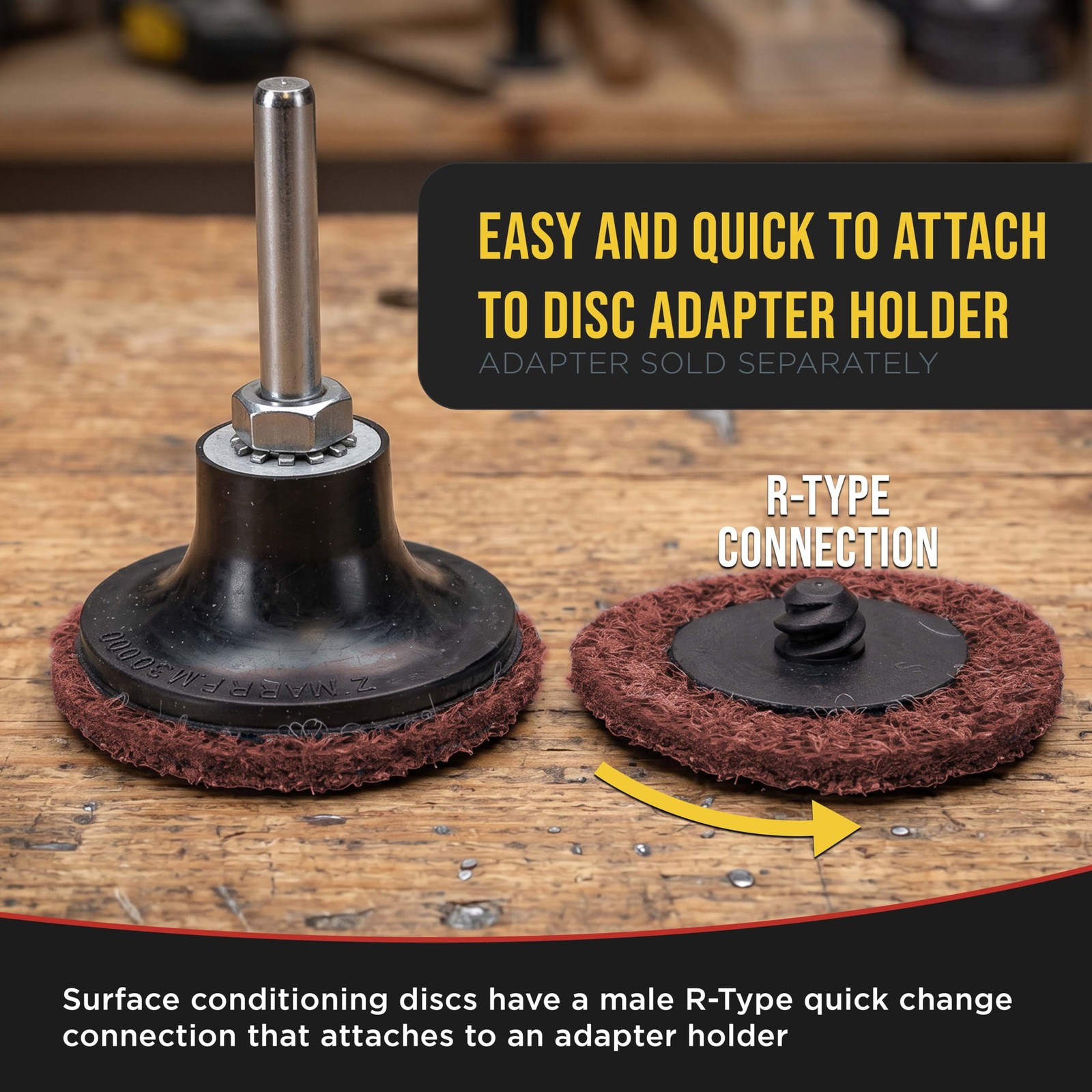 2″ Diameter Surface Conditioning Discs Maroon Medium Sanding Grit (of 25) – R…