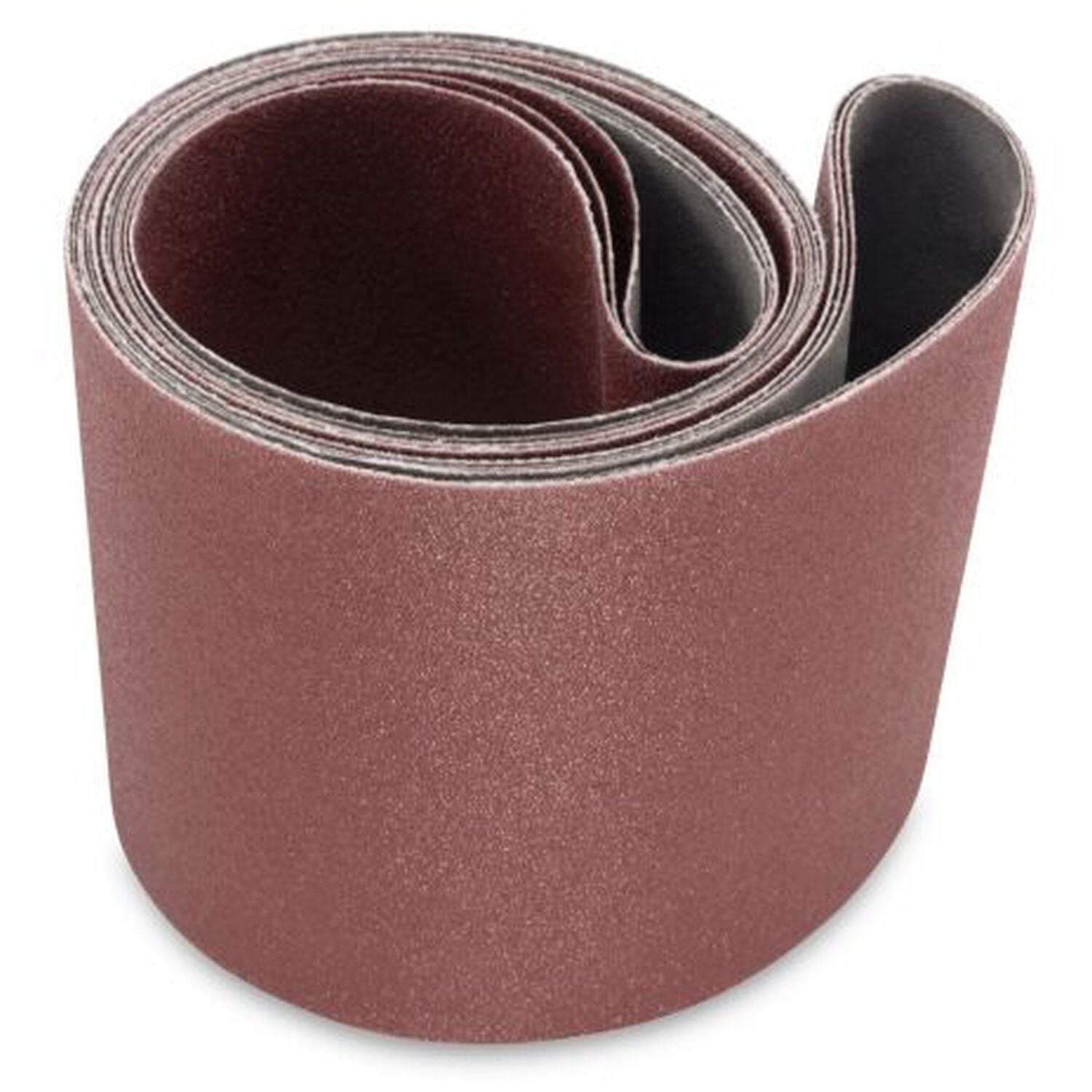 4 X 52 1/2 Inch Aluminum Oxide Wood & Non-Ferrous Sanding Belts, 3 Pack