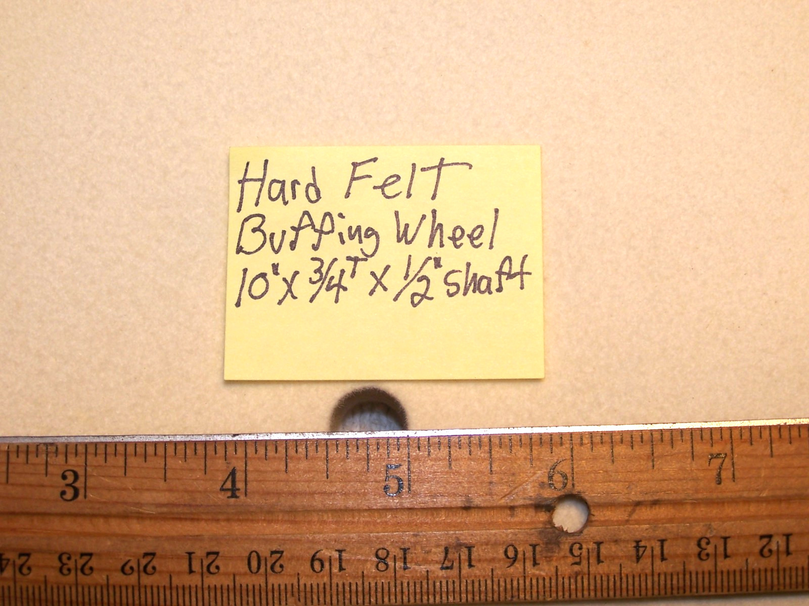 Felt 10″ x 3/4″ HARD Felt Wheel Square Edge Polishing Buffing Wheel 1/2″ Shaft