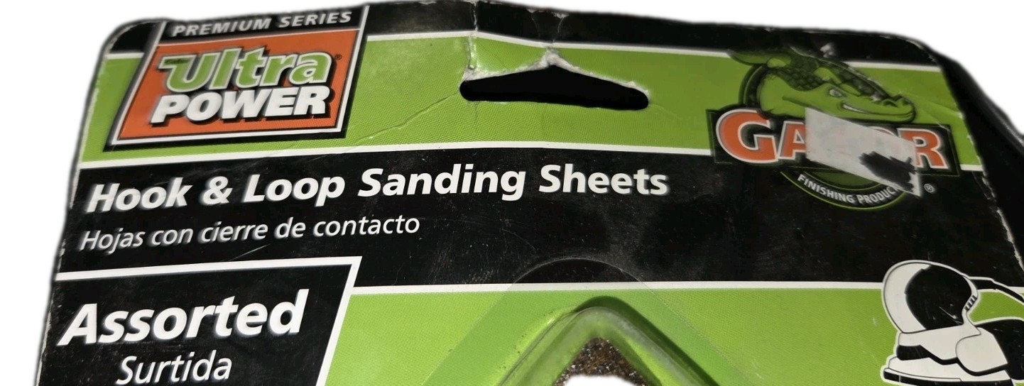 4x Gator Ultra Power Hook Loop Sanding Sheets 14 Pc Asst 3761 Fits Octo Sander