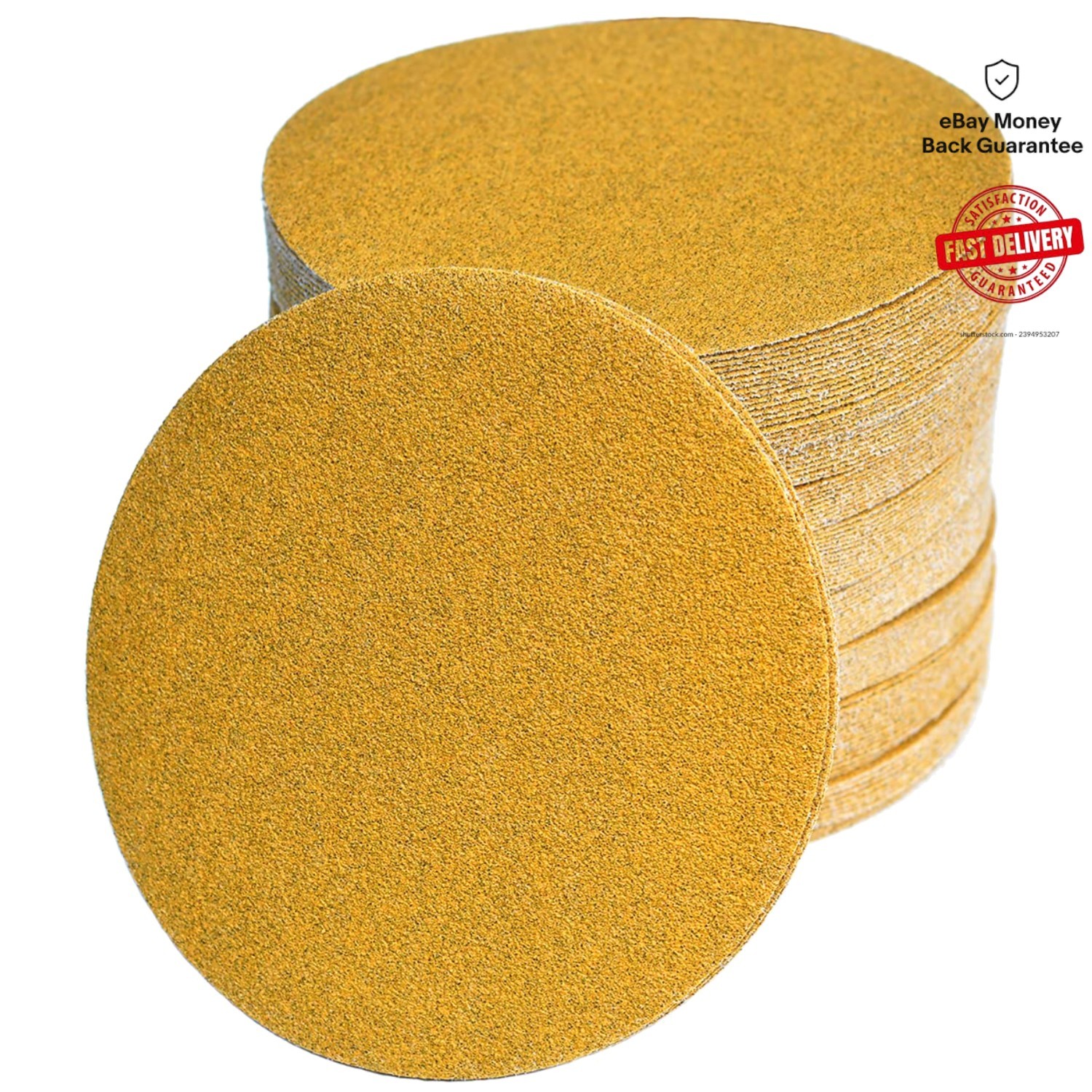 Durable 60-Grit Aluminum Oxide Sanding Discs – 100-Piece Set for Versatile Use