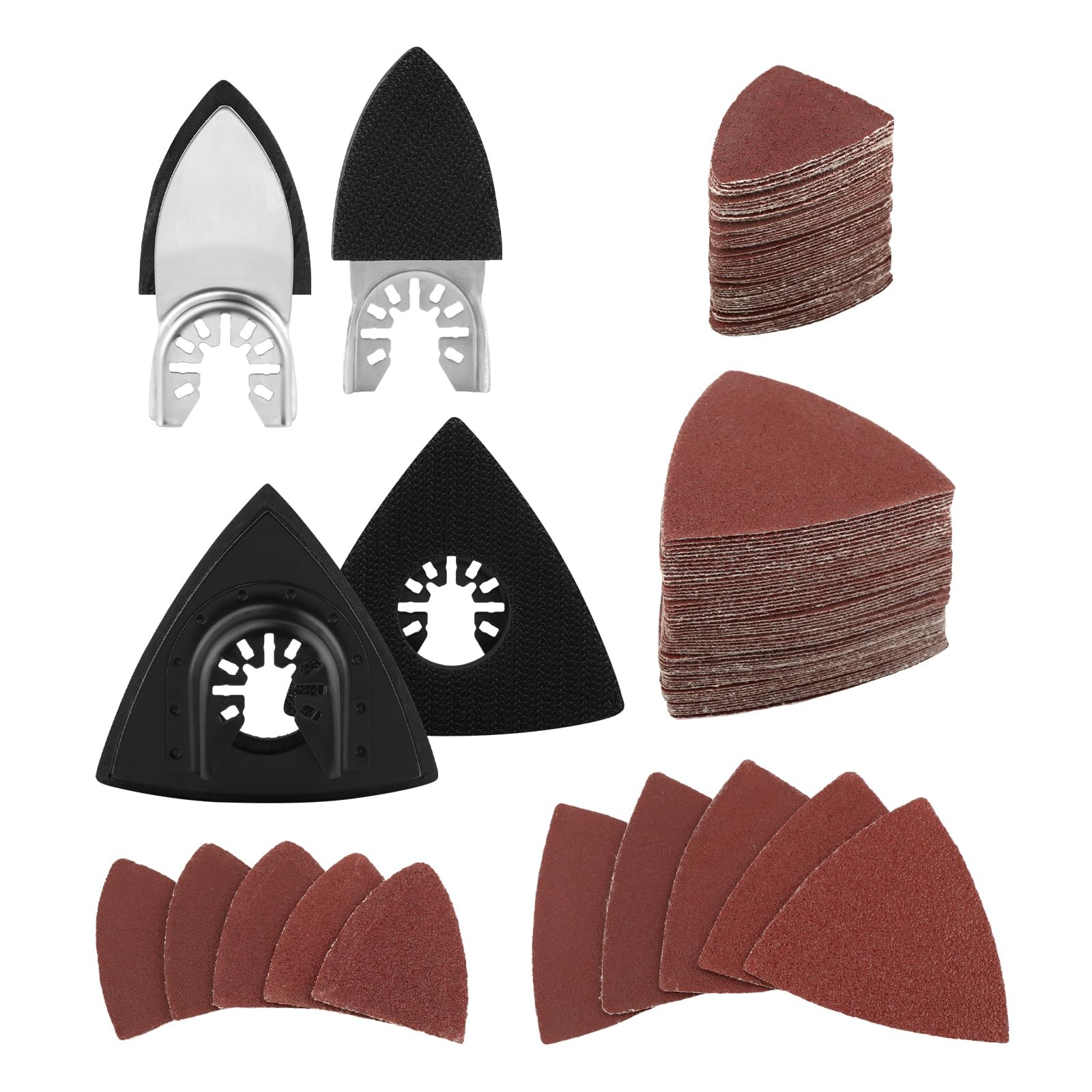 114Pcs Oscillating Tool Sanding Pad Kit, 2 Triangle Pads and 2…
