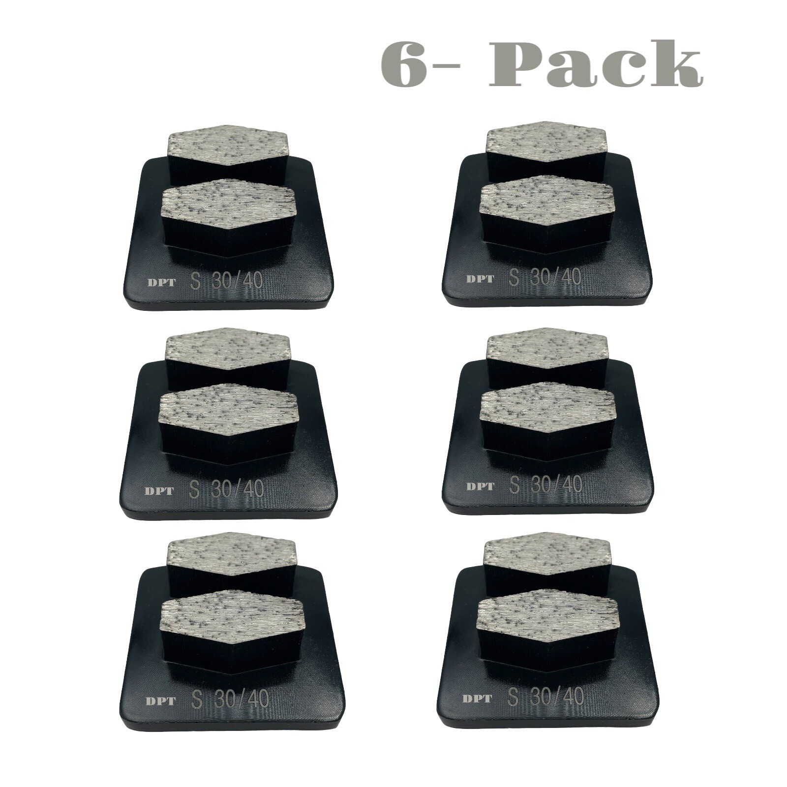 Grinding Discs for PG Husqvarna Grinders Soft Bond 6 Pack 30 Grit Hard Concrete