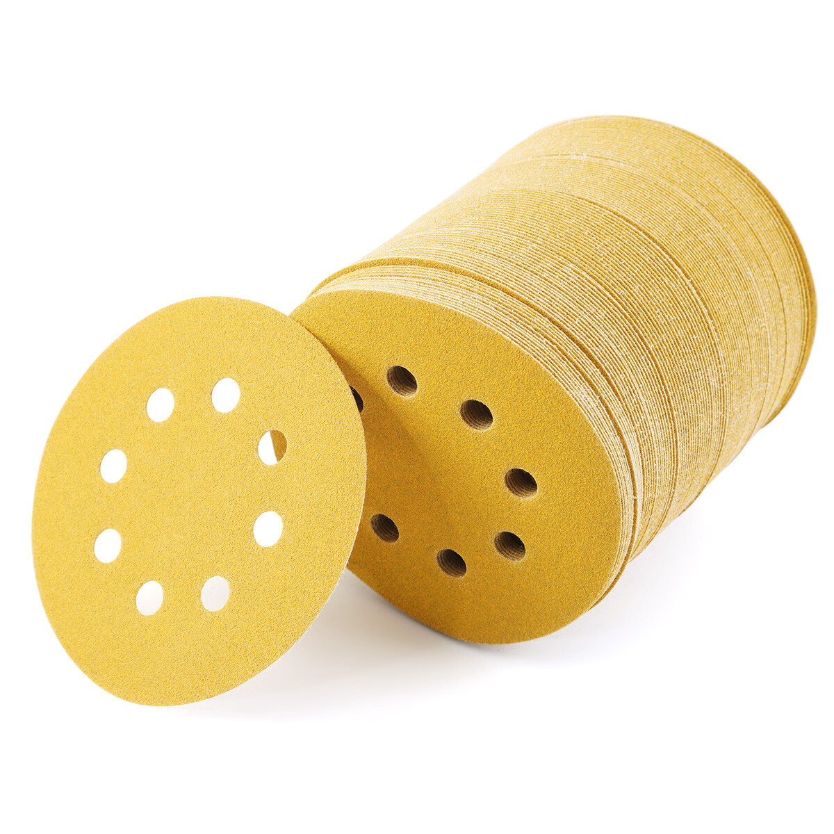 100PC 5 inch Sanding Discs 60-800 Grit 8-Hole Hook Loop Orbital Sander Sandpaper