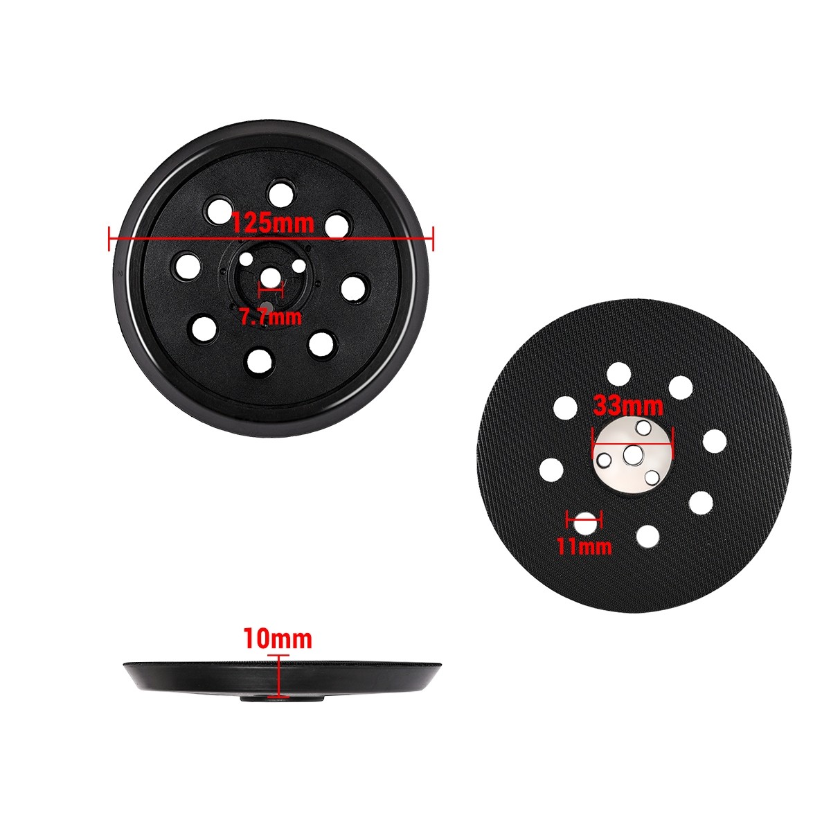 5″ Backing Pad Sanding Disc for Bosch 125 mm, PEX 12 A / AE, PEX 400 A / AE