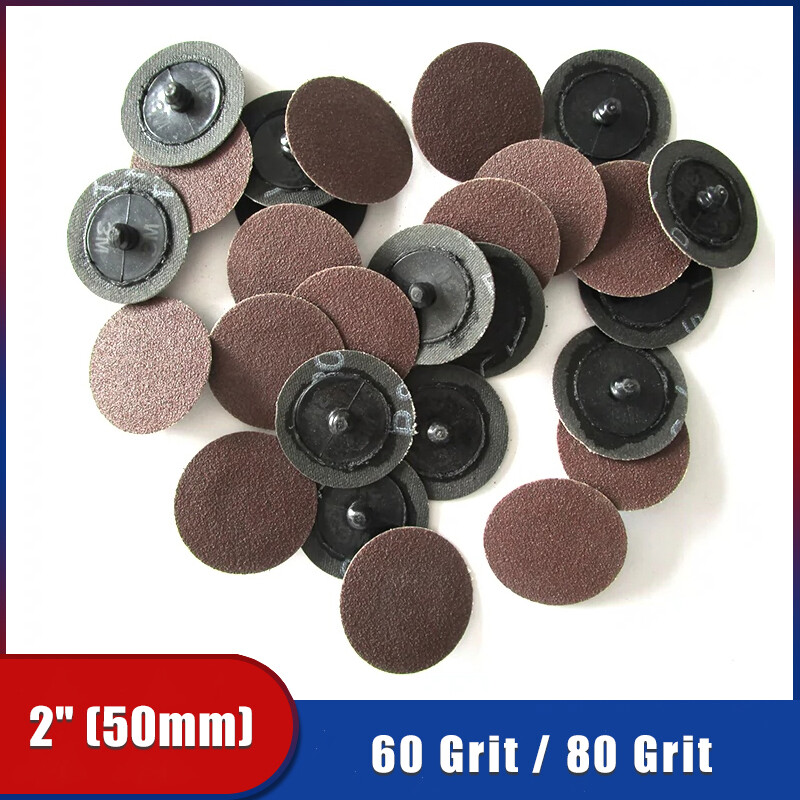 2″ 50mm Type R Roll Lock Quick Change Discs Die Grinder Sanding Pads 60/80 Grit
